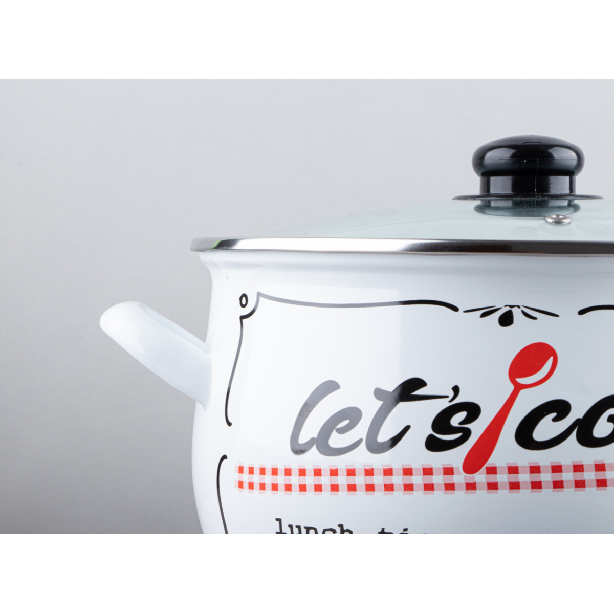 Каструля GT-T-124-LCW Lets cook біла 24 см 5.7 л Gusto